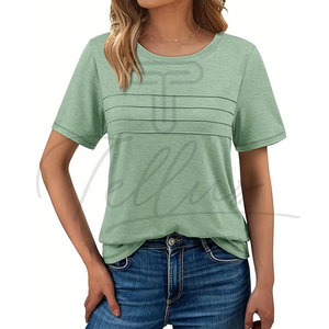 Nueva Llegada 2026 Camisetas Casuales Estampadas para Mujer, Ligeras, de Secado Rápido, Transpirables, Ecológicas, con Color y Logotipo Personalizables - Product Image 2
