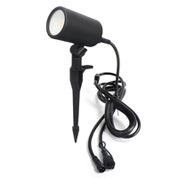 Projecteur extérieur à LED intégré enfichable noir Lumens avec minuterie Lumières de jardin à LED