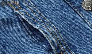 2025 automne mode hommes à manches longues veste en jean avec avant Logo personnalisé vêtements d'extérieur respirants de haute qualité - Product Image 4