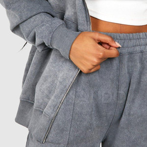 Vente en gros de survêtements délavés à l'acide légers de qualité supérieure pour femmes vêtements de jogging vêtements vêtements survêtements délavés à l'acide pour femmes - Product Image 5