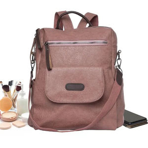 กระเป๋าเป้หนังสำหรับผู้หญิง, กระเป๋าเป้ลำลองระบายอากาศได้ดีมีหลายสี - Product Image 1