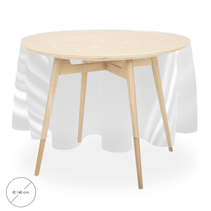 Round Stain Resistant Blanket O/ 140 cm. Transparent - Product Image 1