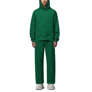 Survêtement de haute qualité Streetwear coutures décoratives sweat Logo personnalisé polaire 100% coton hommes Sport survêtements unisexe - Product Image 6