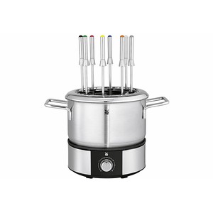 WMF Fondue Lono 0415130011 – Lot de 8 fourchettes à fondue individuelles en acier inoxydable de haute qualité avec marquage couleur et support pour appareil de cuisine - Product Image 1