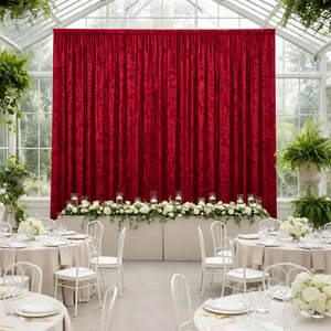 Drapé de <span class=keywords><strong>plafond</strong></span> en velours bordeaux de luxe, rideau suspendu en tissu épais, draperie de <span class=keywords><strong>plafond</strong></span> pour salle de <span class=keywords><strong>mariage</strong></span>, événements et fêtes, vente en gros - Product Image 3