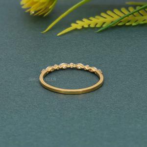 Vendeur chaud certifié IGI VVS Lab Grown Diamond 14k Solid Gold Alternative Marquise Wedding Band Ring Fine Fashion Luxury Jewelry - Product Image 5