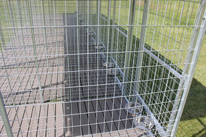 4' x 4' binnenmaat, 4' x 6' buitenmaat, metalen hondenkennel, meerdere standaard hondenkooien, huismodel, 3-pack - Product Image 6