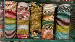 Antique Kundan <b>Bangles</b> Handcrafted Stone Work Designer Kundan Latkan for Women Traditional And Modern Wear - Product Image 5