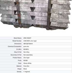 High Quality <b>Zinc</b> Alloy Secondary <b>Ingot</b> From US - Product Image 2