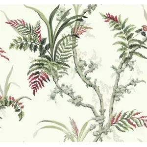 Para York Wallcoverings Enchanted Fern Wallpaper GR5993 Paneles de pared Verdes/rojos - Product Image 1