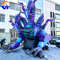 Modèle Réplique de Dragon à Trois Têtes Gonflable 2026, Créature Fantastique Hydra Gonflable avec Option Logo/Texte Personnalisé Intérieur/Extérieur