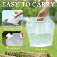 Sac à eau potable en plastique personnalisé de 5 L, qualité alimentaire, poche à bec verseur anti-fuite avec poignée, sac à boisson pour l'extérieur