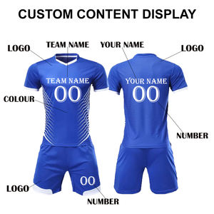 Soccer Match Kit Quick Dry Polyester Jersey <b>Shorts</b> Custom Team Logo Football Training Uniform Sportswear OEM ODM - Product Image 5