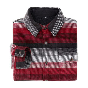 Logo personnalisé hommes Sherpa polaire doublé flanelle veste chemise pour hommes chaud brossé à carreaux haute qualité chemise vestes - Product Image 3