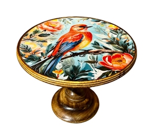 ที่ตั้งเค้กไม้รูปหัวใจสีแดงสำหรับวางบนโต๊ะสำหรับงานแต่งงานที่วางโชว์ขนมหวานทำด้วยมือไม้มะม่วง - Product Image 4