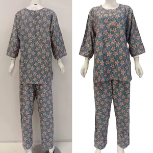 Conjunto de pijama informal de rayón de manga 7/8 para mujer, pantalones largos y camisa, ropa de dormir cómoda de talla grande para uso diario para el verano - Product Image 6
