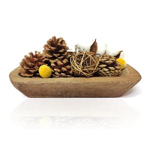Bol à pâte en bois décor bol en bois vintage sculpté à la main décor à la maison pour centre de table à manger, salon, décor de cuisine - Product Image 1