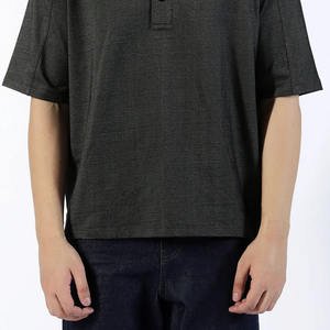 100% algodón personalizado para hombres para Polos de talla grande de manga corta de gran tamaño serigrafiado diseño sólido de punto unisex - Product Image 5