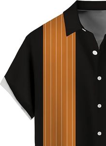 Chemise à manches courtes d'été, style rétro, drôle, imprimé en 3D, tendance, style de marque, chemise ample, chemise tendance pour hommes - Product Image 4