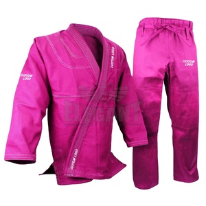 Kimono de Jiu-Jitsu rose pour femmes, kimono de BJJ unisexe pour femmes, combinaison de BJJ avec logo brodé personnalisé, taille personnalisée - Product Image 1