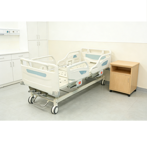 CE Approved Medical 3 Function Manual Hospital Bed <strong>with</strong> ABS Headboard for Clinic Patient Nursing - Product Image 5
