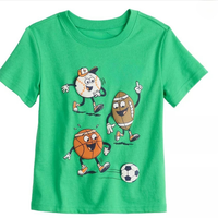 Camisetas de Verano para Niño, Cuello Redondo, Manga Corta, Algodón Orgánico, Alta Calidad, Transpirables, Ecológicas, 160g, Ropa para Bebé