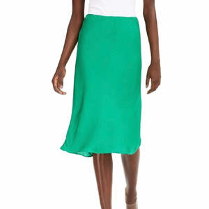 INC International Concepts Gonna Midi in Chiffon Verde Taglio Sbieco con Vita Naturale Morbida per Donna Taglie Forti, Taglia 3X - Product Image 1