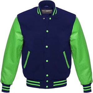 Chaquetas con letras de cuero de lana de alta calidad Chaquetas universitarias lisas sólidas personalizadas Precio barato Chaqueta con letras de diseño personalizado - Product Image 5