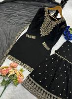 Traje Salwar Sharara de Diseño Gharara Étnico Indio-Pakistaní de Antra Lifestyle, Hermoso y sin Arrugas, para Mujer, Ideal para Fiestas de Verano e Invierno