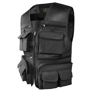 Chaleco de trabajo al aire libre resistente para hombres con tela pesada y múltiples compartimentos disponibles para compra a granel - Product Image 2