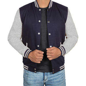 Abrigo Letterman con mangas de lana y cuero Abrigo Letterman de lana y cuero Premium para hombres y mujeres - Product Image 2
