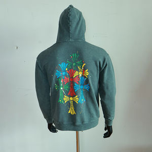 Sweat à capuche surdimensionné en molleton de coton lourd de haute qualité HSI Custom 400 GSM, peinture éclaboussée, vintage, 100% coton - Product Image 1