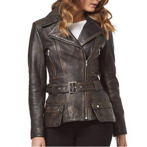 Womens Professional Colors Leather Jackets Womens Regular Fit Customized Leather Jackets With Zipper Pockets Fashionable Jackets - Product Image 3