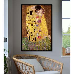 Gustav Klimt's the Kiss <b>Poster</b> Art Deco Design for Wall Decor - Product Image 3