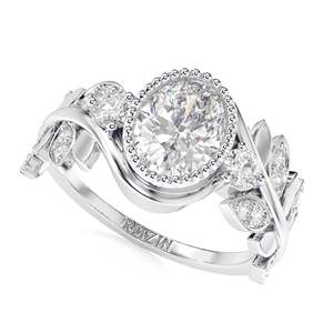 แหวนเพชรทรงรี 2.00 กะรัต เพชรเลี้ยงในห้องปฏิบัติการ ทองคำขาว 14K สำหรับผู้หญิง สไตล์น่ารัก - Product Image 4