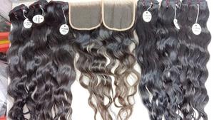 Extension de cheveux bruts indiens Wave et Curly South Indian Beautiful Hair Weft Bundle avec Lace Front - Product Image 3