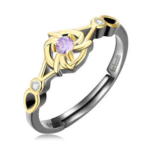Anillo de Plata con Piedras Preciosas Inspirado en el Anime Genshin Impact para Regalo - Product Image 6
