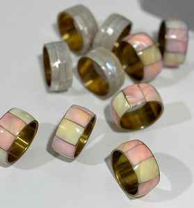 Anillos de servilletas, anillos de servilletas de ratán, anillos de servilletas de mimbre, Decoración de mesa - Product Image 5