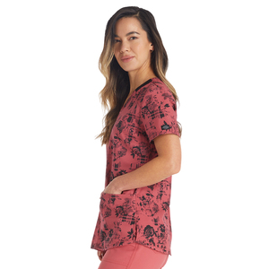 Quantité minimale de commande bas liquidation femmes Grunge N Roses imprimer gommage haut personnalisé Polyester tricoté tissu Sublimation uniforme gommages costumes - Product Image 4