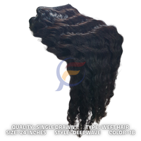 Extensions de cheveux indonésiens Remy de luxe à cuticules alignées, double trame, 100% cheveux humains bruts non traités, ondulation profonde, personnalisables