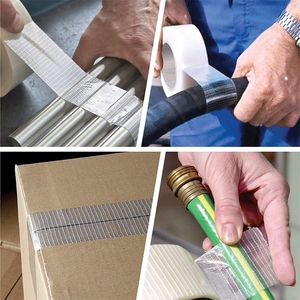 Trong suốt sợi thủy tinh gia cố vật nuôi hoặc <span class=keywords><strong>Bopp</strong></span> phim tự dính crossweave Filament băng cho đóng đai và bundling - Product Image 6