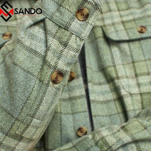Custom logo Wholesale Cotton Long Sleeve Men Button Down Flannel <b>Shirts</b> <b>Plaid</b> <b>Shirt</b> for Men - Product Image 5