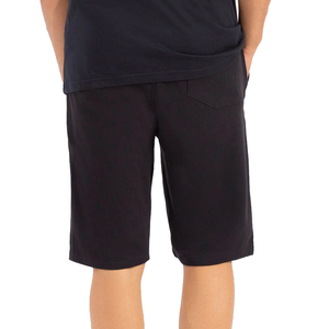 Shorts de survêtement décontractés sérigraphiés au design haut de gamme pour hommes, couleur noire de haute qualité avec cordon de serrage à la taille, motif solide-en vente! - Product Image 4