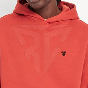 Sweat à capuche décontracté à double couche pour adultes à la mode motif solide hiver poche basse tissu polaire teint uni - Product Image 6