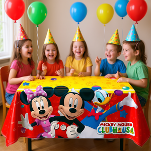 Tovaglia in Plastica Mickey Mouse 1,2x1,8M Decorazione per Feste Confezione da 2 Pezzi - Product Image 3