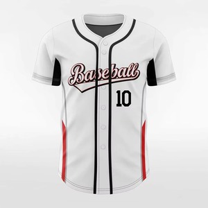 Camiseta de Béisbol Transpirable de Secado Rápido, Unisex, Informal, con Botones, Manga Corta, Ropa Deportiva Activa para Equipos, 100% Poliéster, Personalizable - Product Image 2