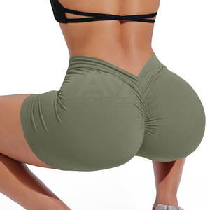 Shorts Cortos de Cintura Alta para Mujer, Transpirables, de Spandex/Poliéster, Shorts Cortos de Verano con Logotipo Personalizado al por Mayor - Product Image 2