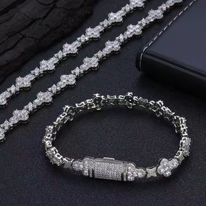 Pulsera de tenis de oro amarillo y blanco de 14K, estilo Vintage, corte redondo, Diamante cultivado en laboratorio, ajuste de punta Simple, regalo de lujo para él - Product Image 4