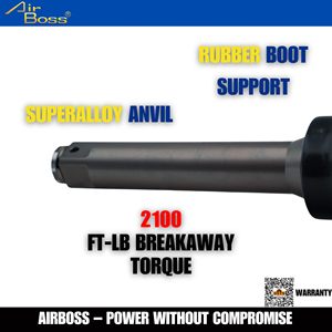 Clé à chocs pneumatique légère de 1 pouce (16 lb) primée aux États-Unis et en Allemagne, avec arbre de 6 pouces, couple de 2200 pi-lb pour desserrage de écrous, double impact, 16,1 lb - Product Image 5
