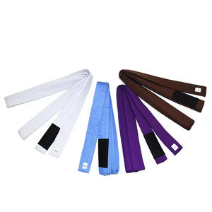 Cinturones de algodón bordados con logotipo personalizado de alta calidad, cinturones BJJ personalizados de Jiu Jitsu brasileño, ropa de artes marciales, Kimono Jiu Jitsu - Product Image 6
